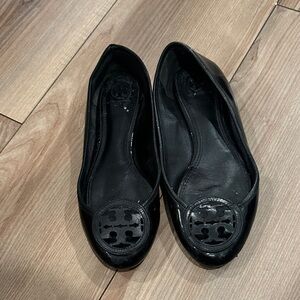 Tory Burch Black Leather Flats